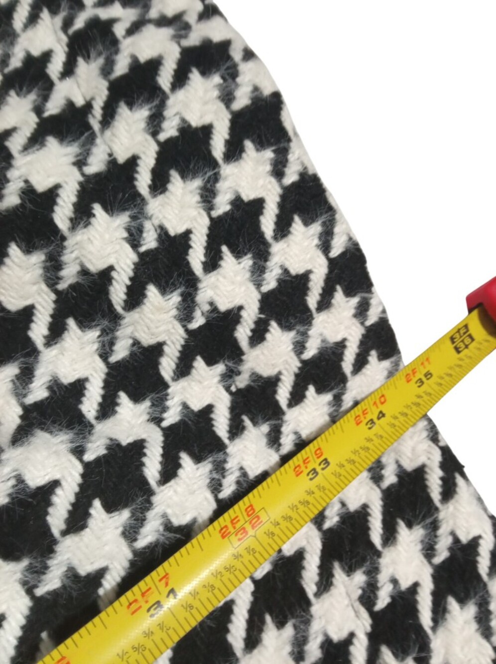 Boston Proper TimeLess Elegant Houndstooth Cape Coat Belted Zip Poncho Wrap M/L - Picture 4 of 6
